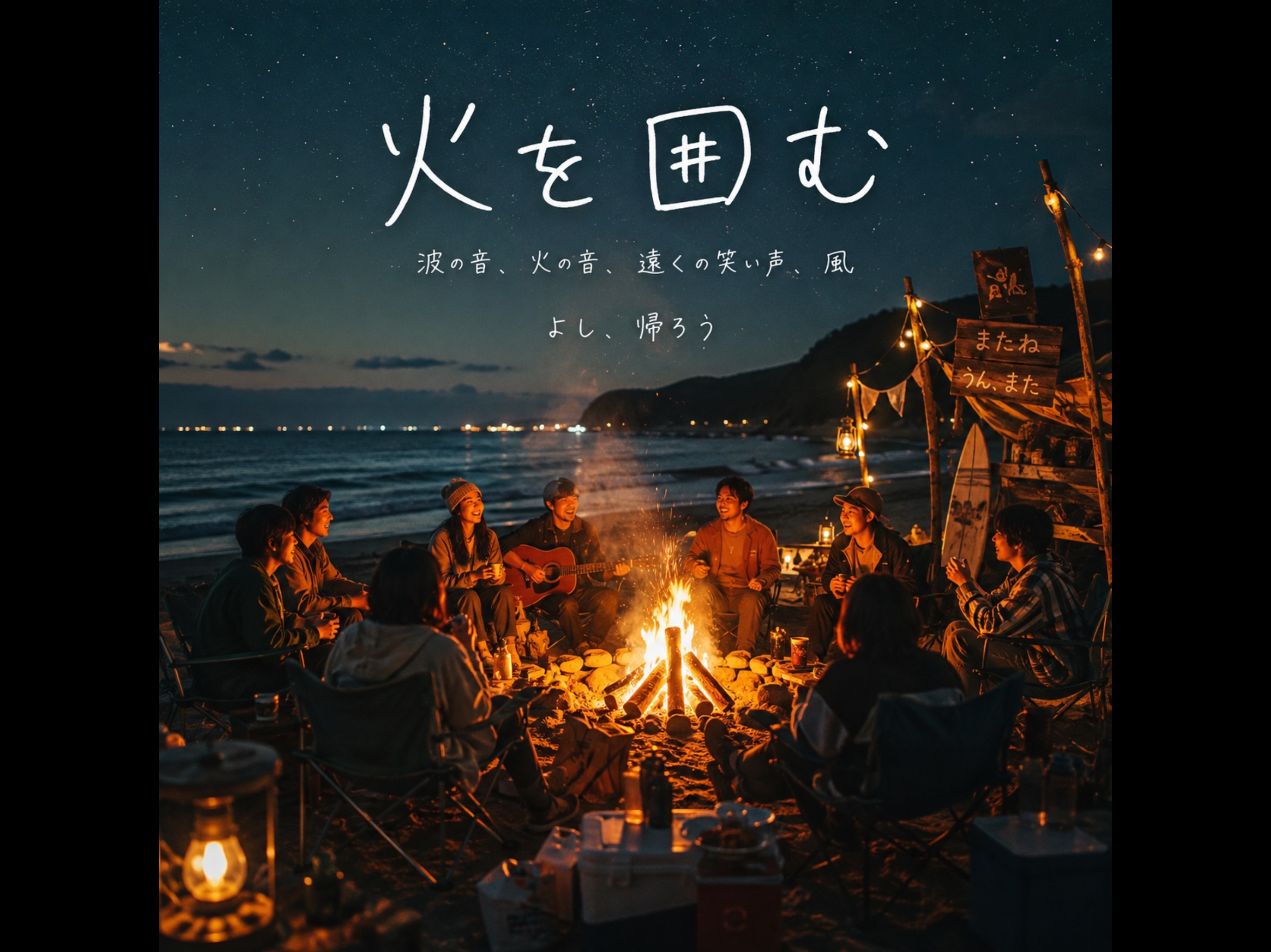 火を囲む artwork