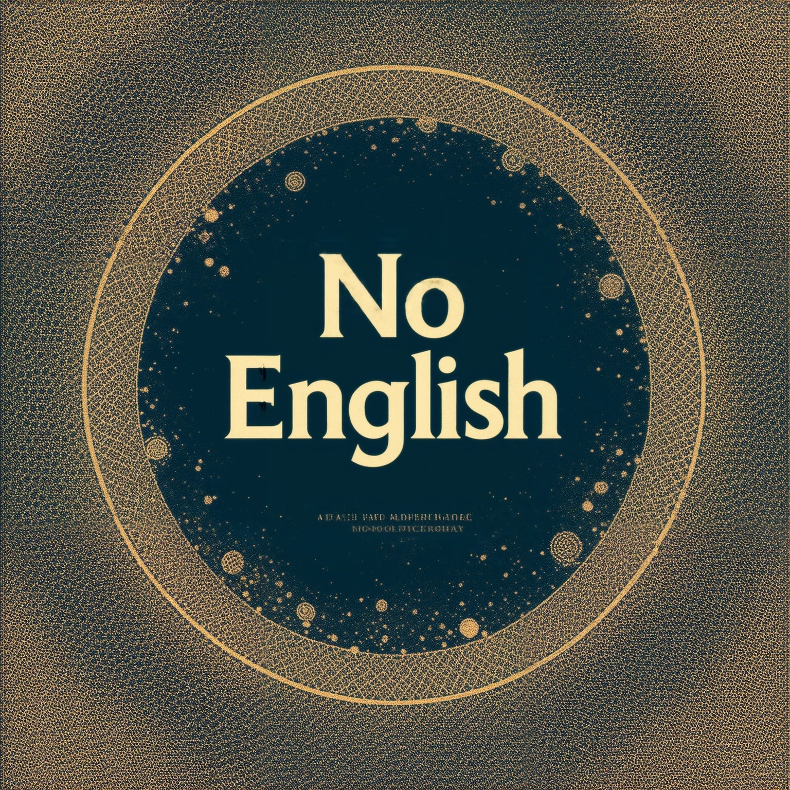 Image for No English