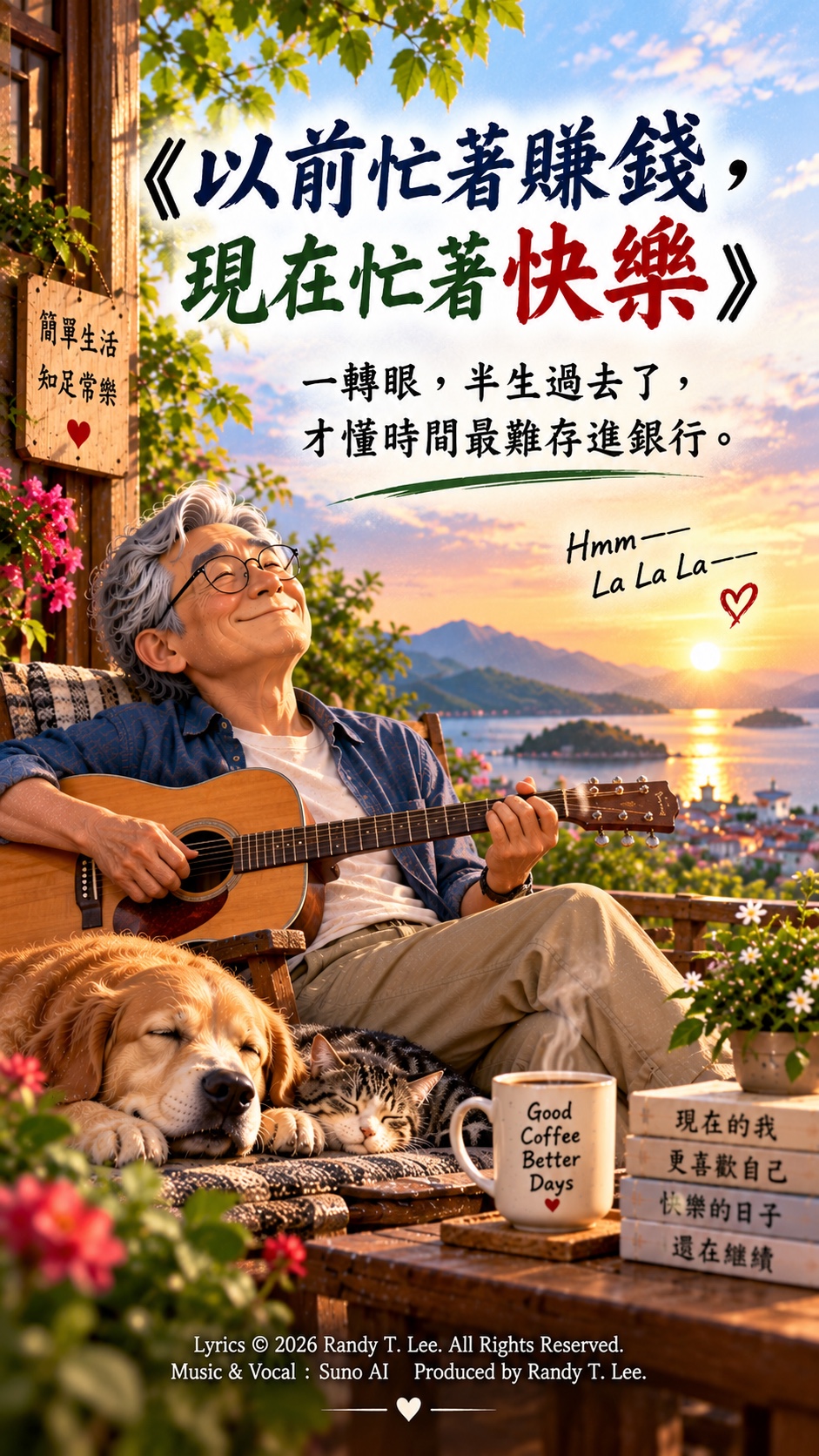 《以前忙著賺錢，現在忙著快樂》 artwork
