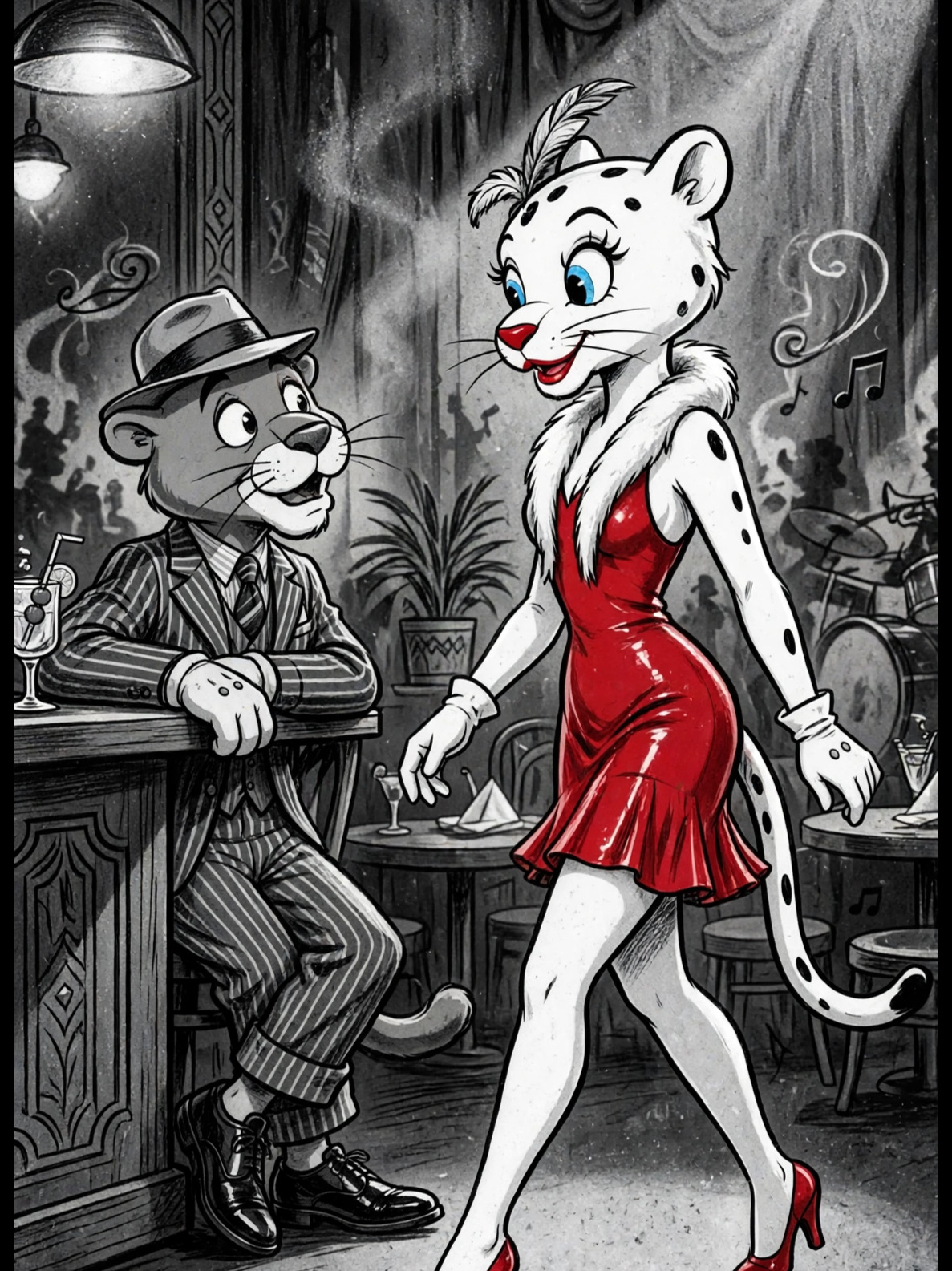Red skirt artwork