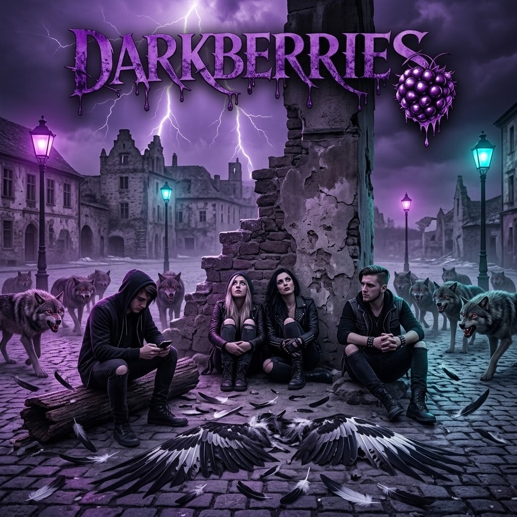 the bird and the wolves....DARKBERRIES🫐 artwork