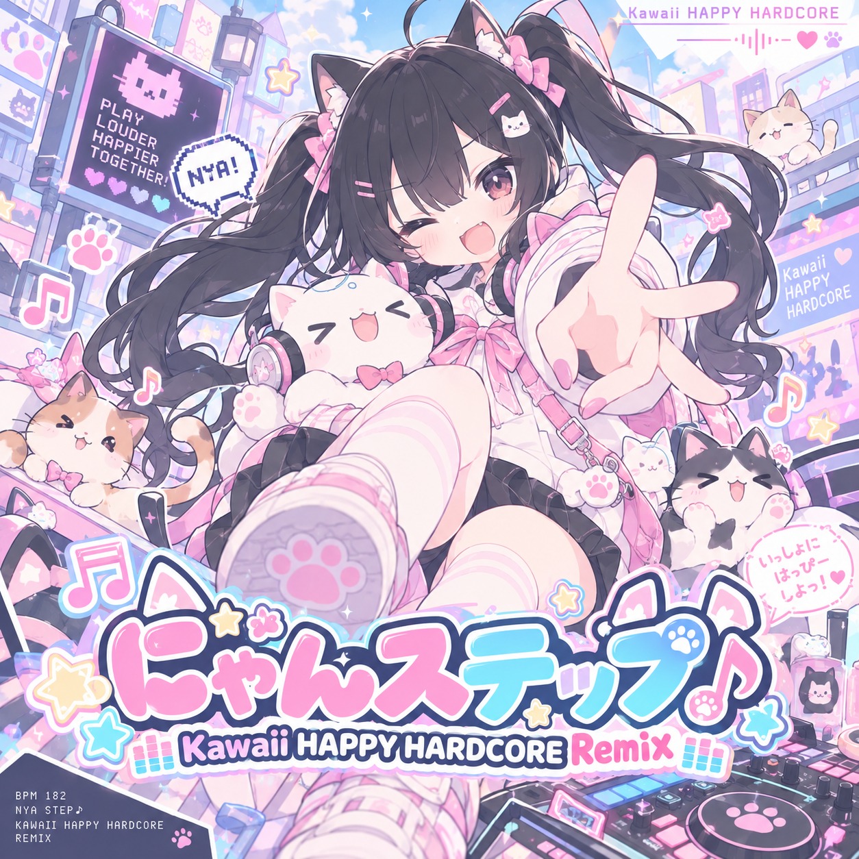 にゃんステップ♪ Kawaii Happy Hardcore Remix artwork