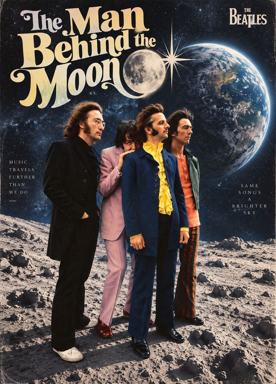 The Man Behind the Moon- Beatles artwork