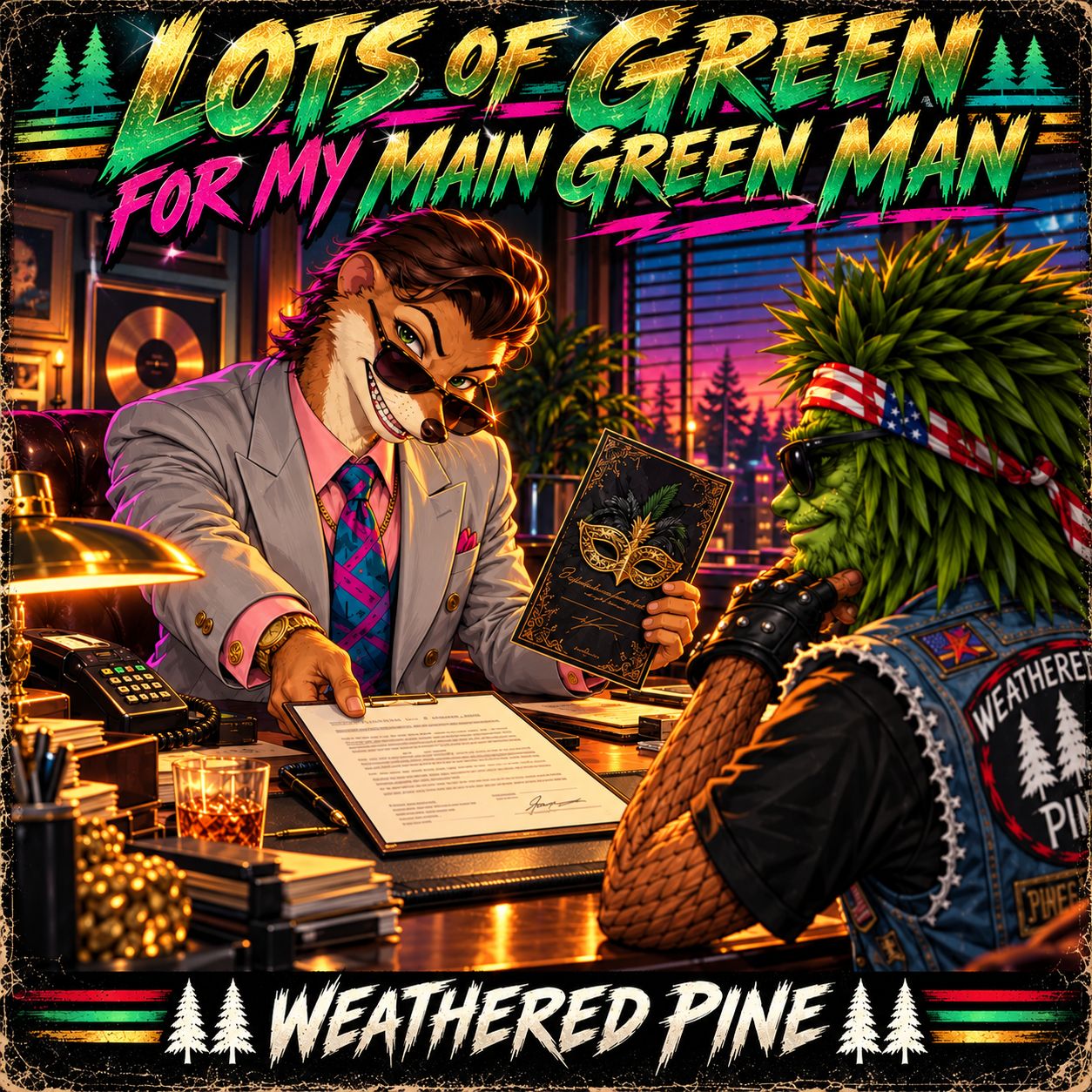 Lots of Green for My Main Green Man artwork