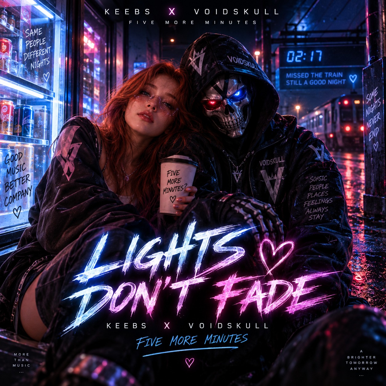 LIGHTS DON'T FADE // Keebs × VoidSkull — FIVE MORE MINUTES artwork