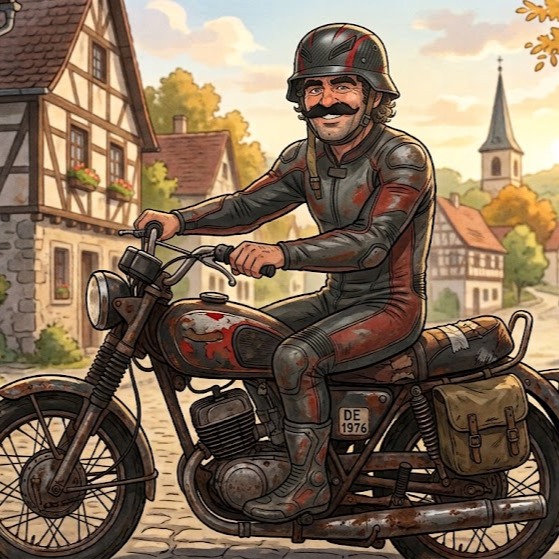 Borat Mit Dem Motorrad artwork