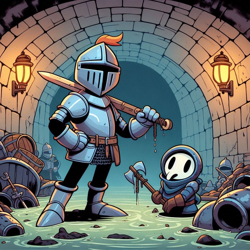 The Clumsy Knight and the Thieves of Riften artwork