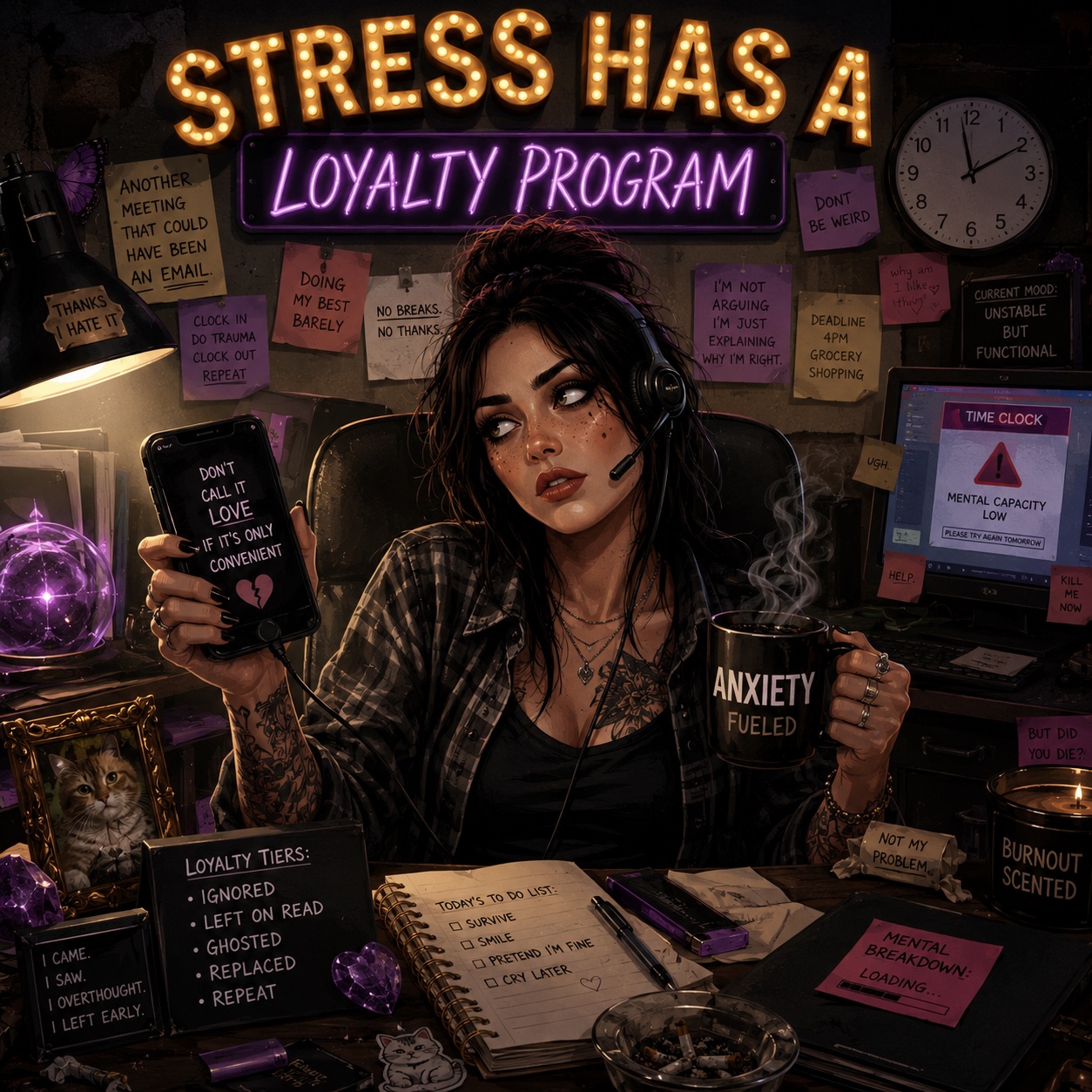 Stress Has A Loyalty Program artwork