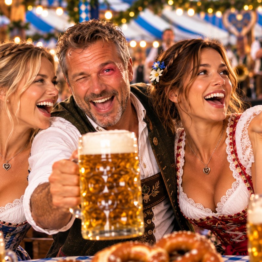 Links, rechts, Prost! artwork