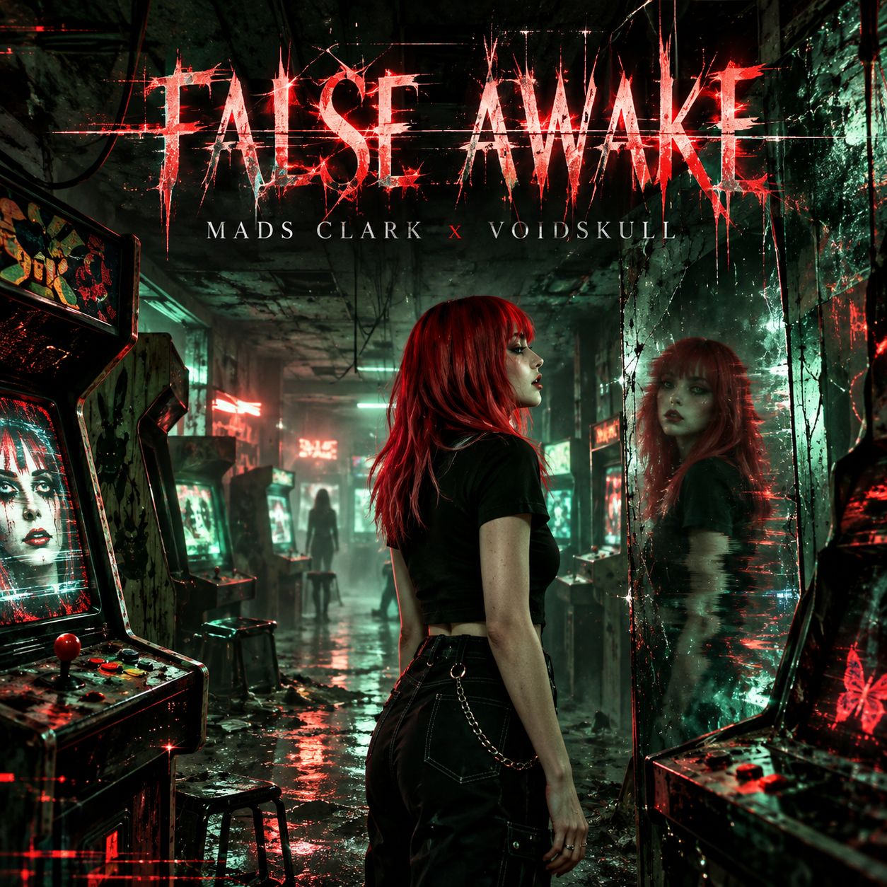 MADS CLARK × VOIDSKULL — FALSE AWAKE artwork