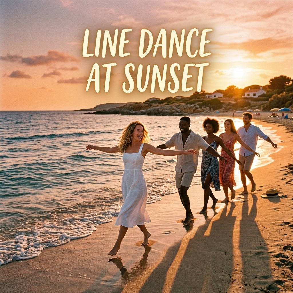 Line Dance at Sunset artwork