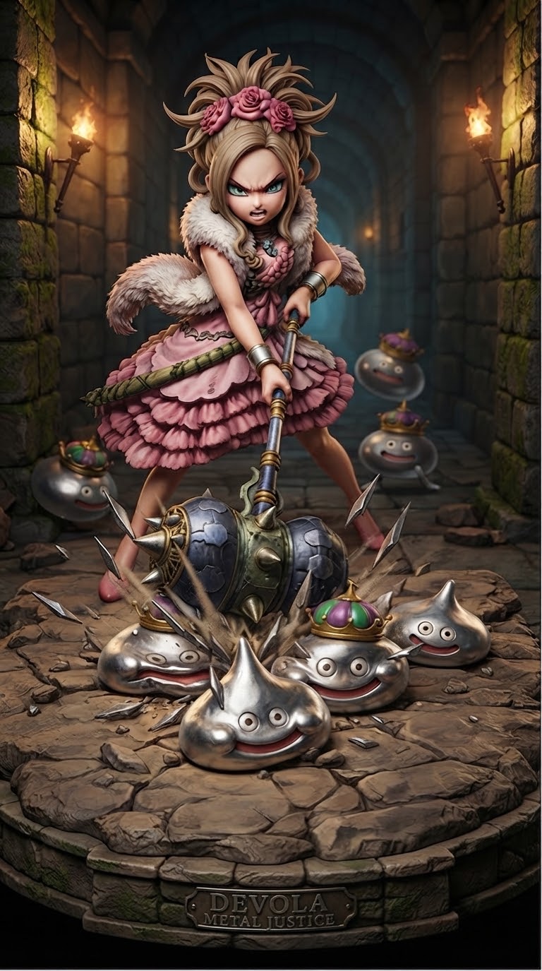 【黒髪の女王～まじんのかなづちでメタル狩り～】 artwork