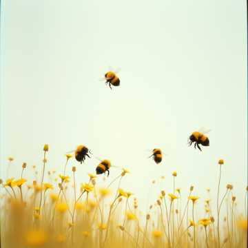 Image for Flights of several bumblebees
