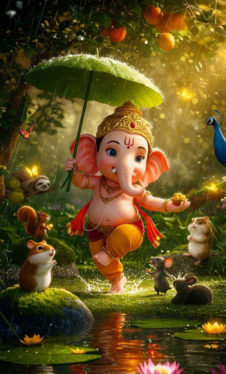 स्वागत करतो गणपती बाप्पा मोरया artwork