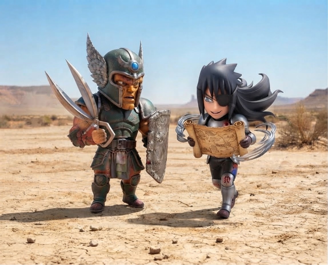 7.【旅立ちの風～荒野を行く2人の旅路～】 artwork