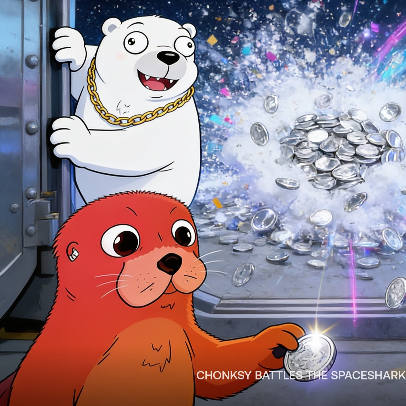 chonksy battles the spacesharks, pt. 5 artwork