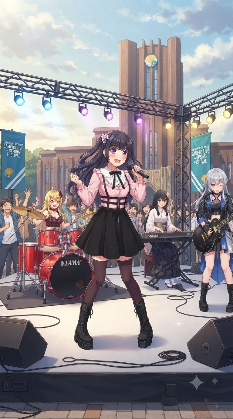 【ネコにゃーシリーズ】てってってー ちゅーたん 〜大学公演ロックVer.〜 その2 （yy電波ですか？イメージ） artwork