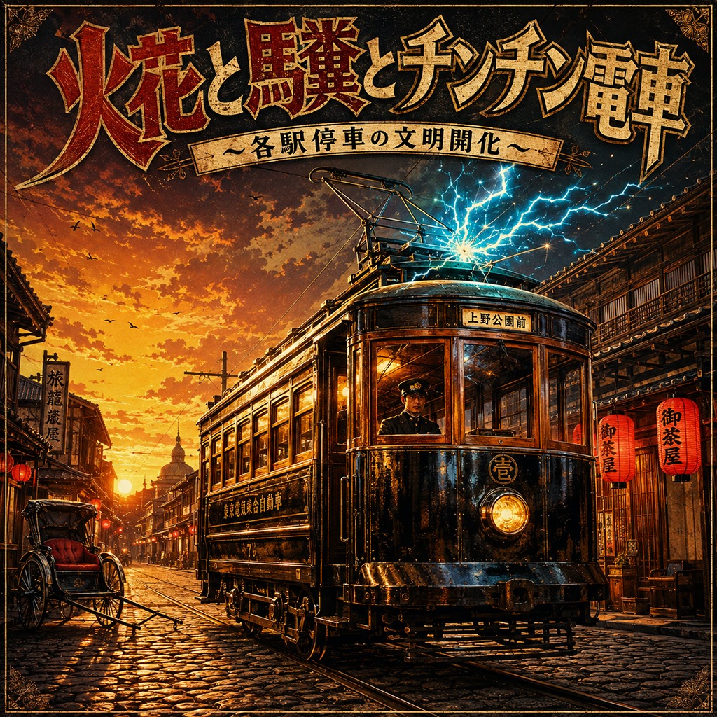 火花と馬糞とチンチン電車 〜各駅停車の文明開化〜 artwork