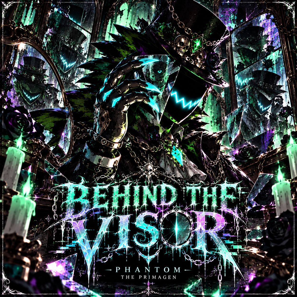 Behind the visor artwork