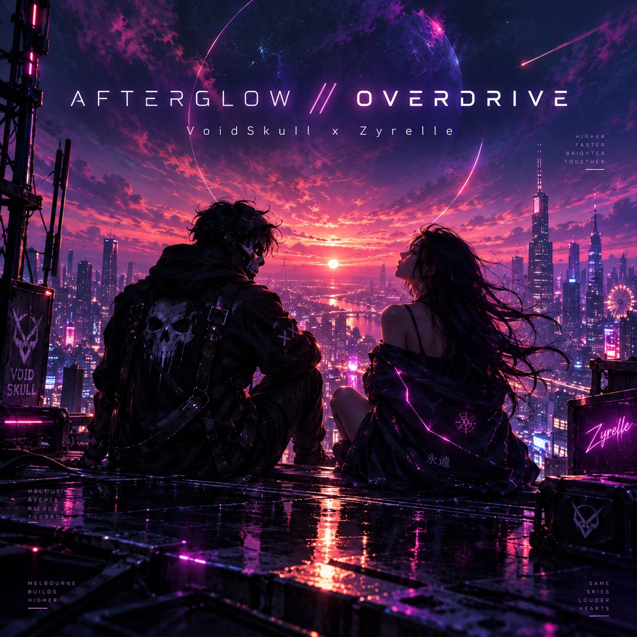 AFTERGLOW // OVERDRIVE — VoidSkull × Zyrelle artwork