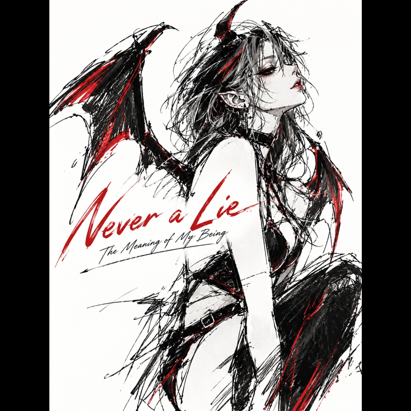 Never a Lie. x artwork