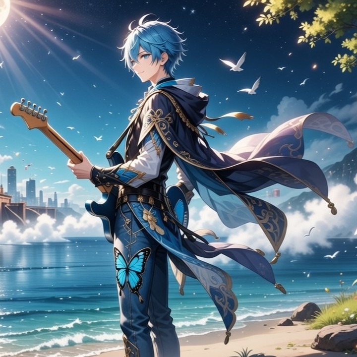 Image for 🎸ネイヴィーブルーエレクトリックギター🐇