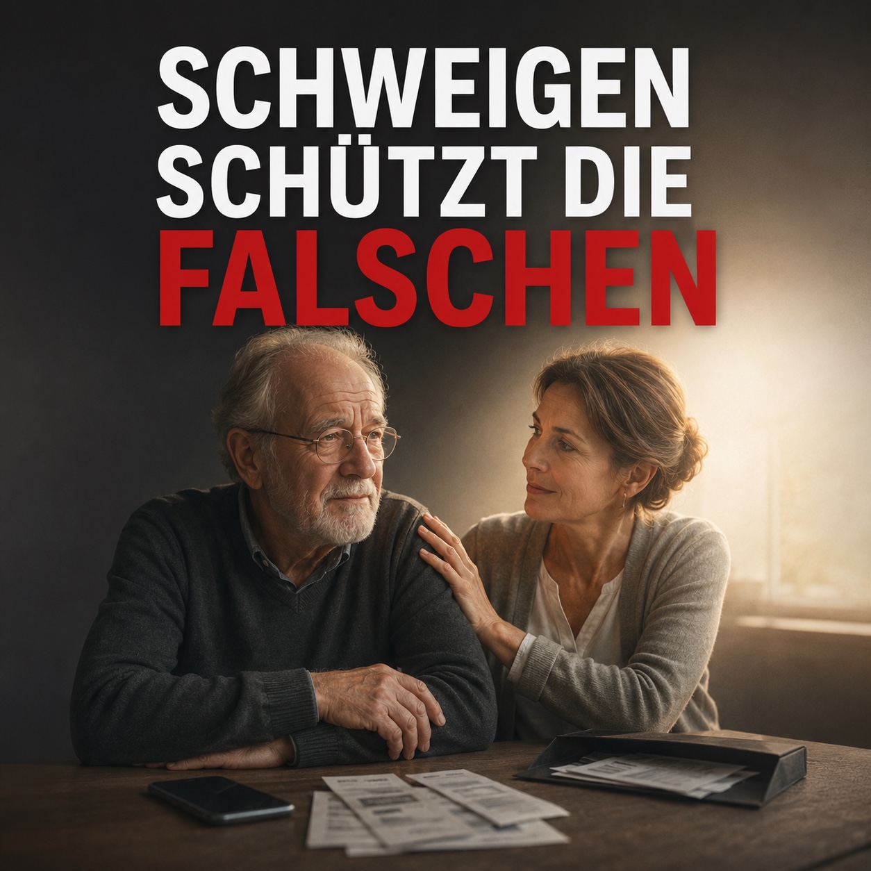 Schweigen schützt die Falschen artwork