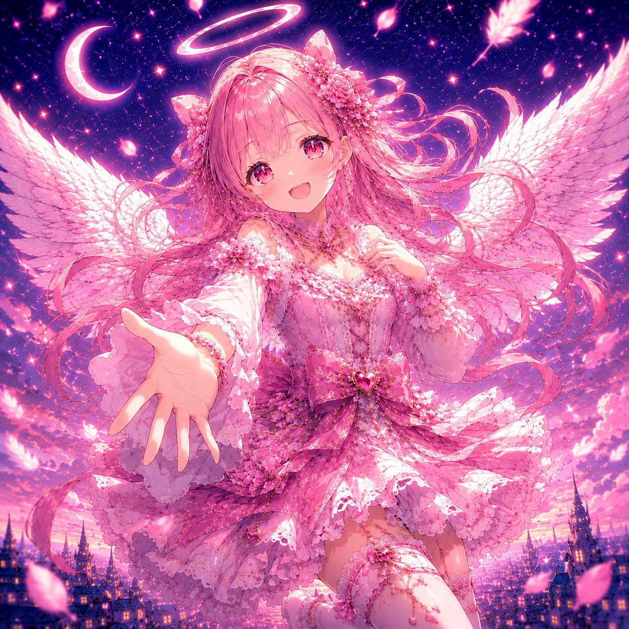 君に咲くピンクの羽根 artwork