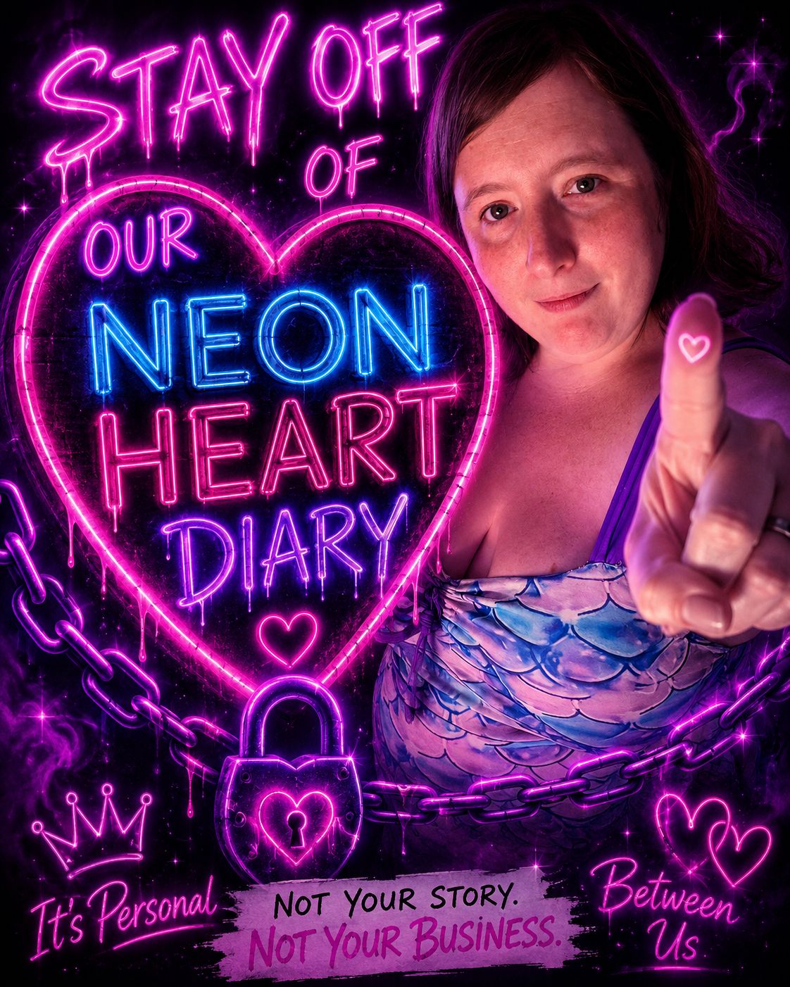 STAY OFF of our Neon Heart Diary🤣😂🤣😂🤣😂🤣 artwork
