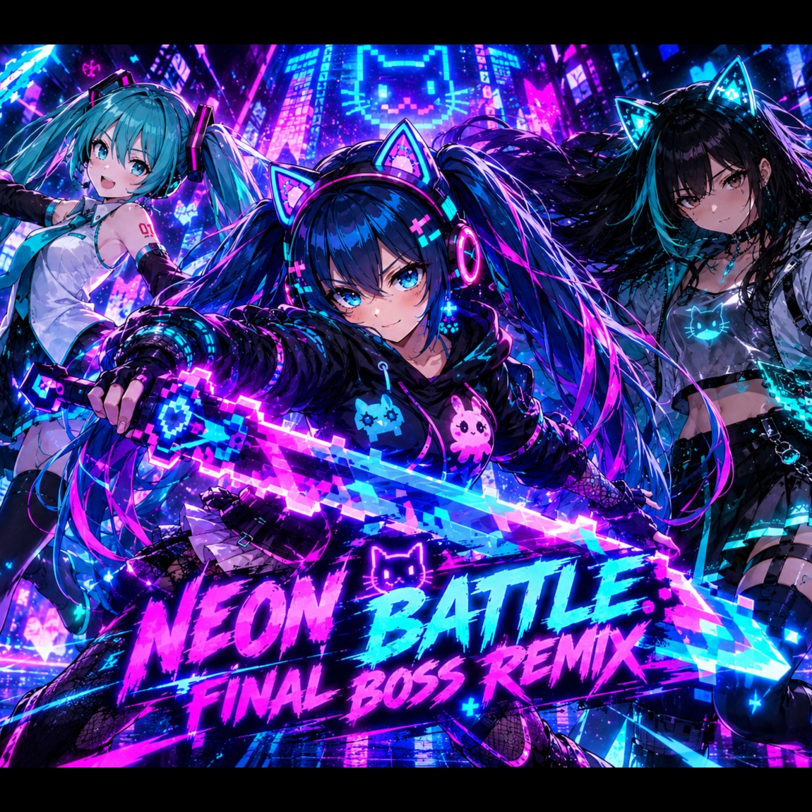 NEON BATTLE: FINAL BOSS REMIX artwork