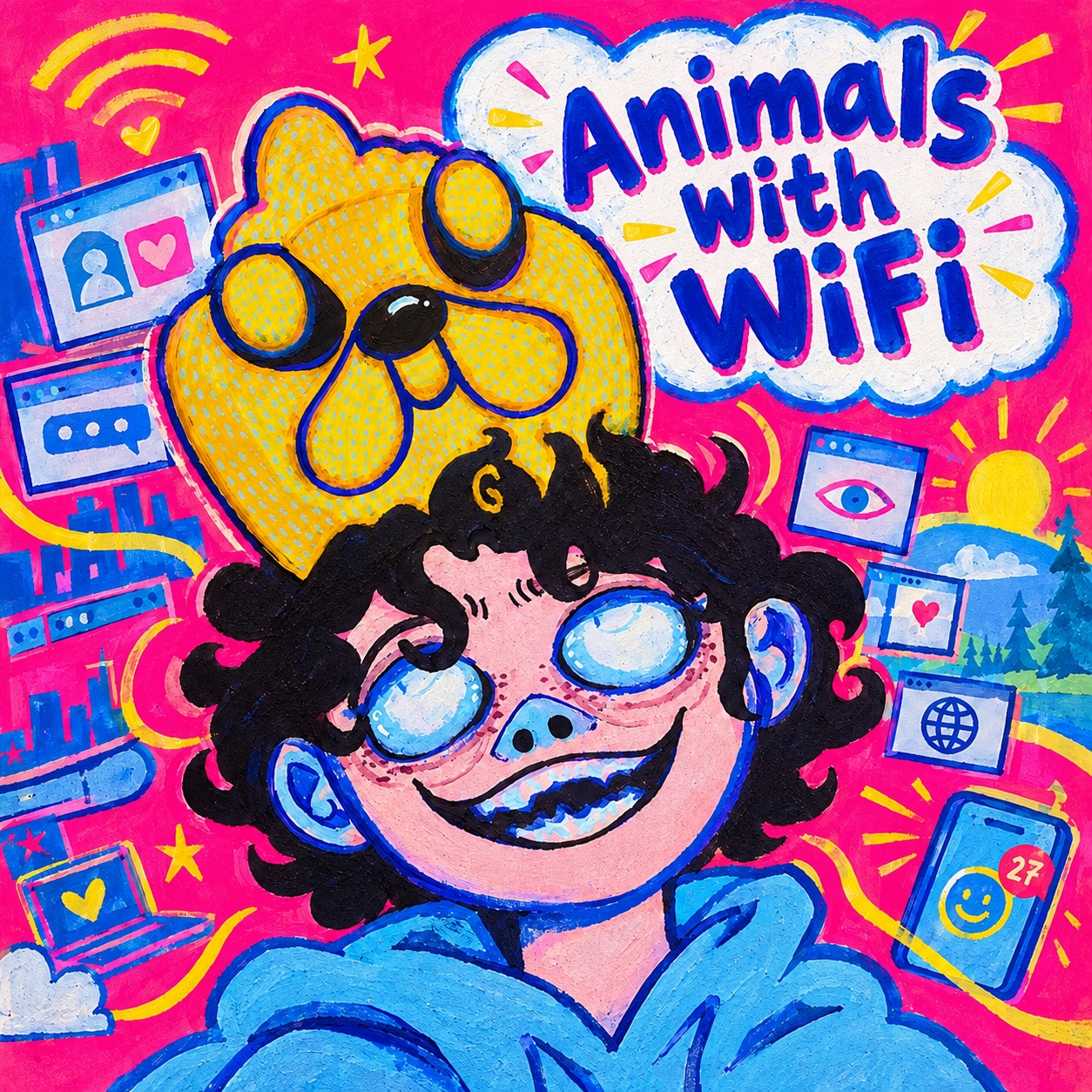 Animals with Wi-Fi artwork