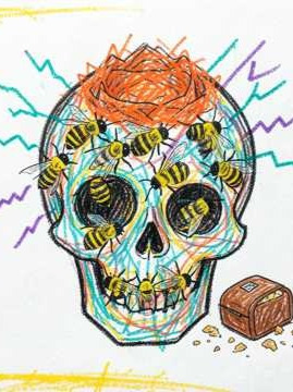 Gah! Why are there bees in my head!? artwork