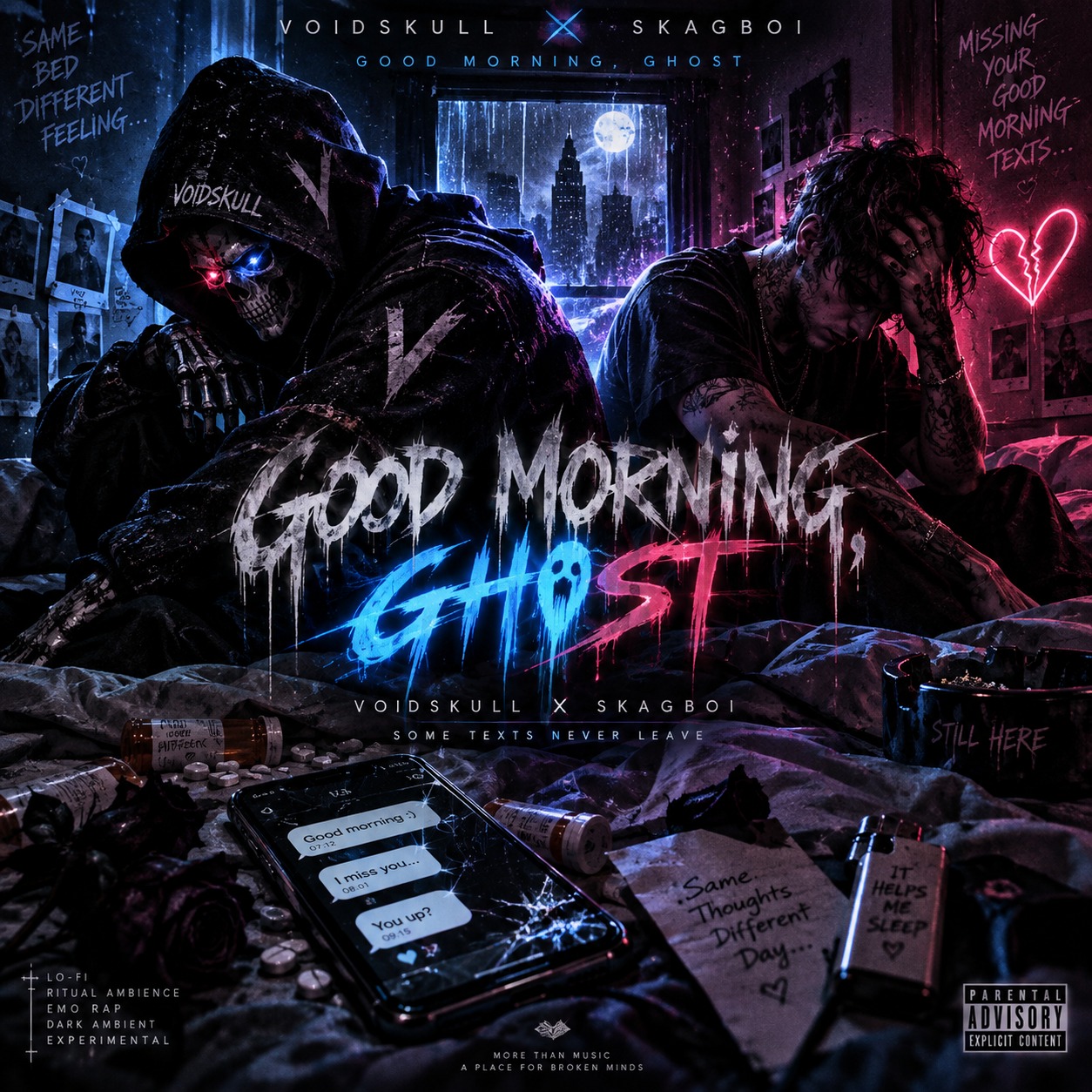 GOOD MORNING, GHOST — SkagBoi x VoidSkull artwork