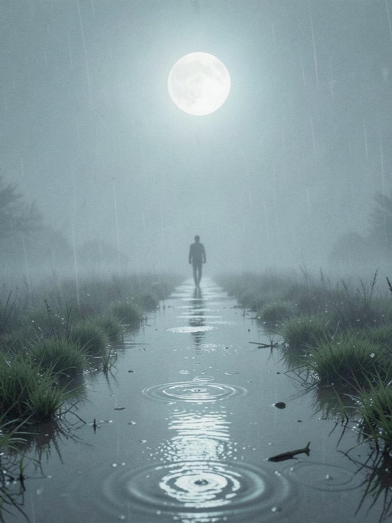 雨上がりの月 artwork