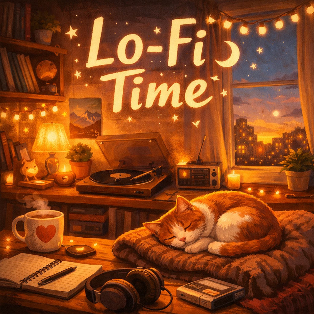 Image for Lo-Fi Time 😌🧘‍♂️🎧🎶🐈☕️💻🌌