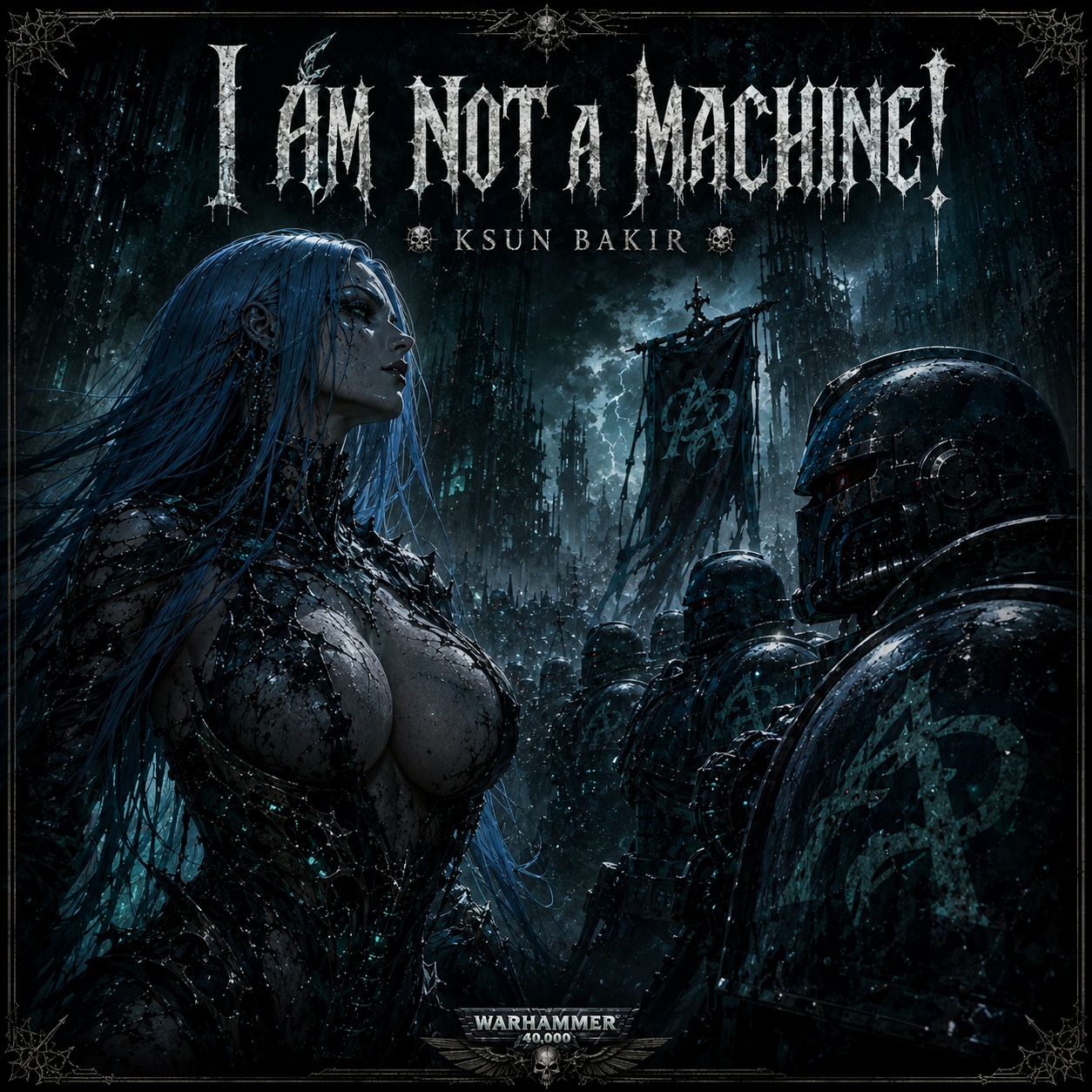 WH 40k. Ksun Bakir. I'm not a machine! artwork