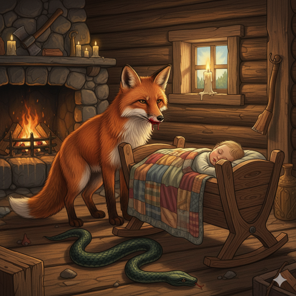 A Raposa e o Lenhador artwork