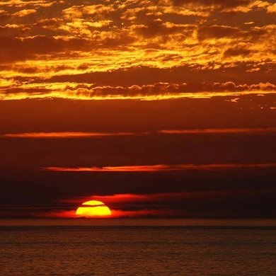 The sun goes down artwork