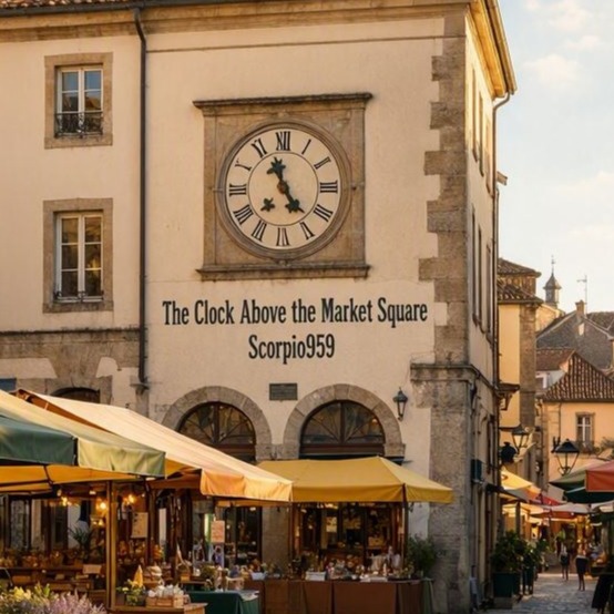 The Clock Above the Market Square artwork
