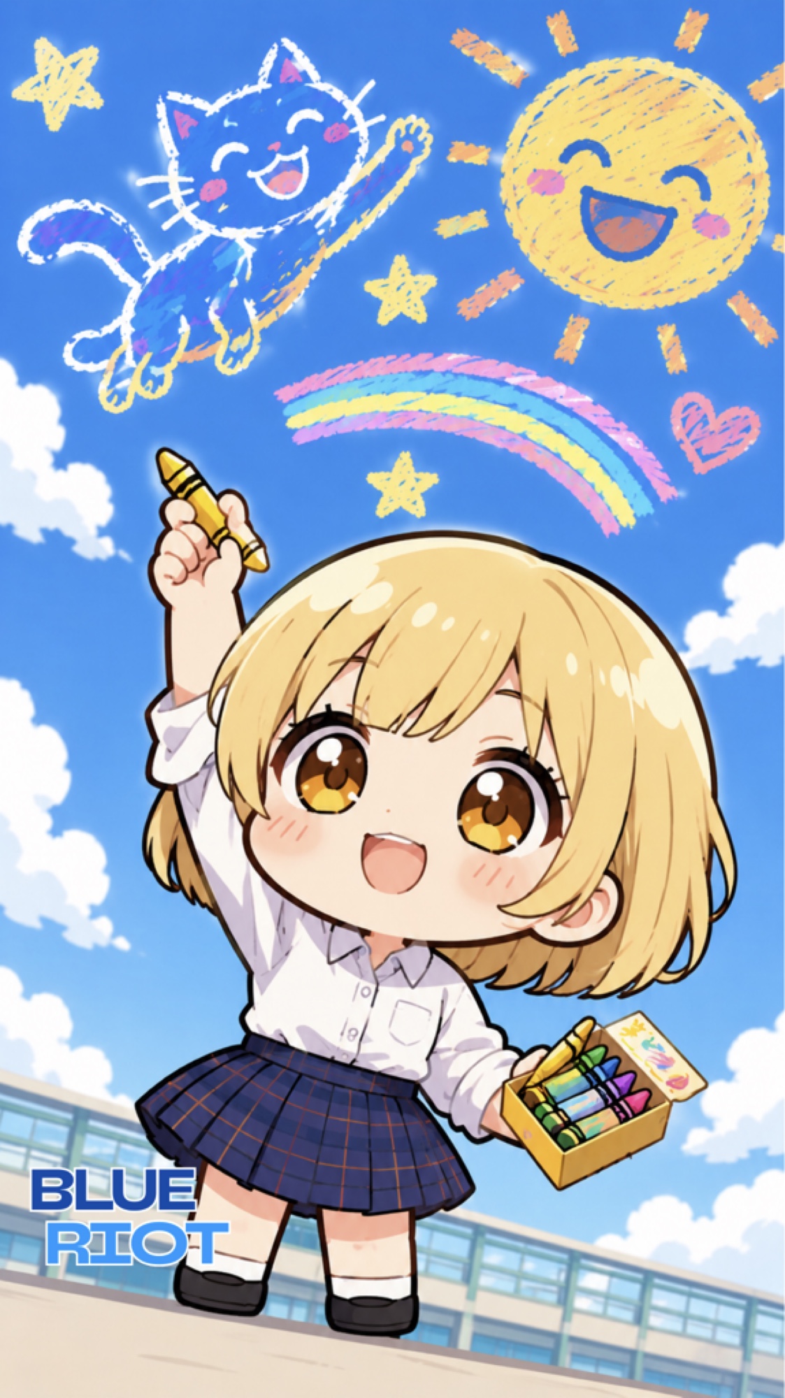 ぺらりんちょ / Blue Riot artwork