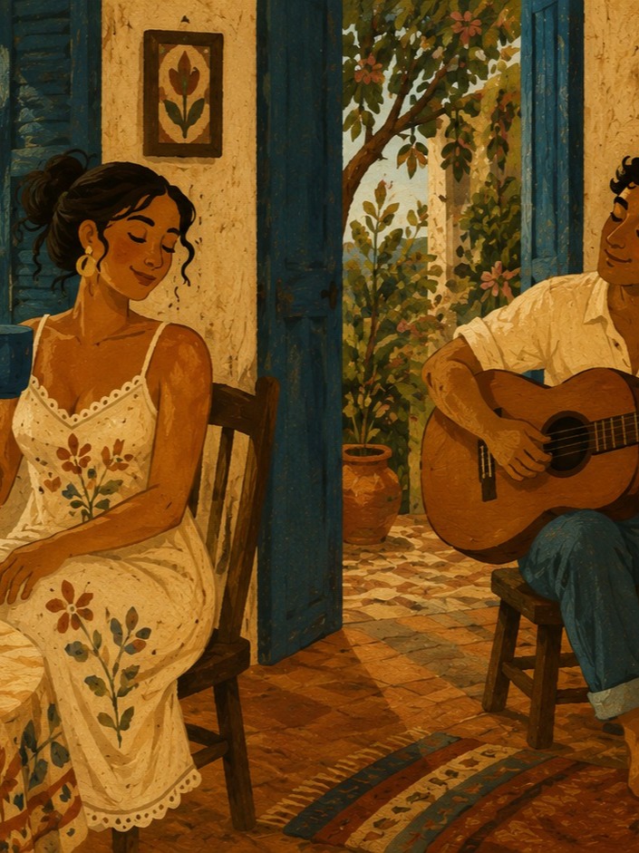 Sunday Skin. English Bossa Nova + artwork