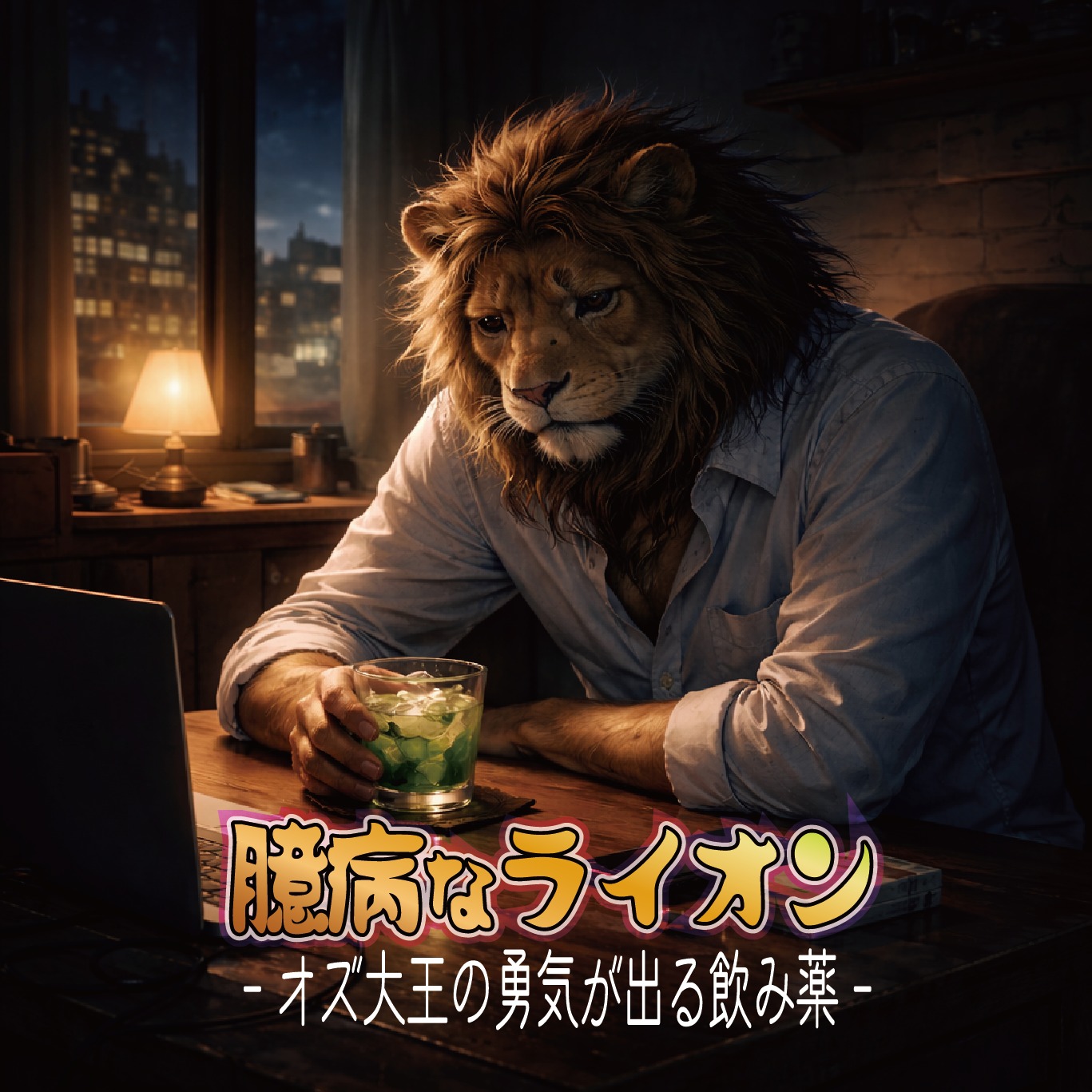 臆病なライオン-オズ大王の勇気が出る飲み薬- artwork
