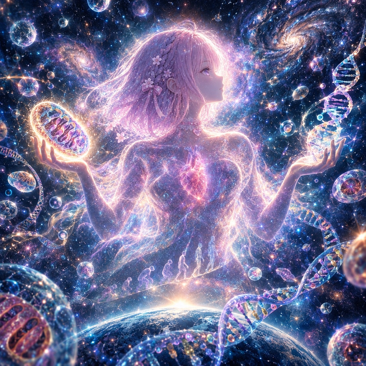 ミトコンドリア・イヴ 〜宇宙の心臓🫀〜 #spaceport artwork