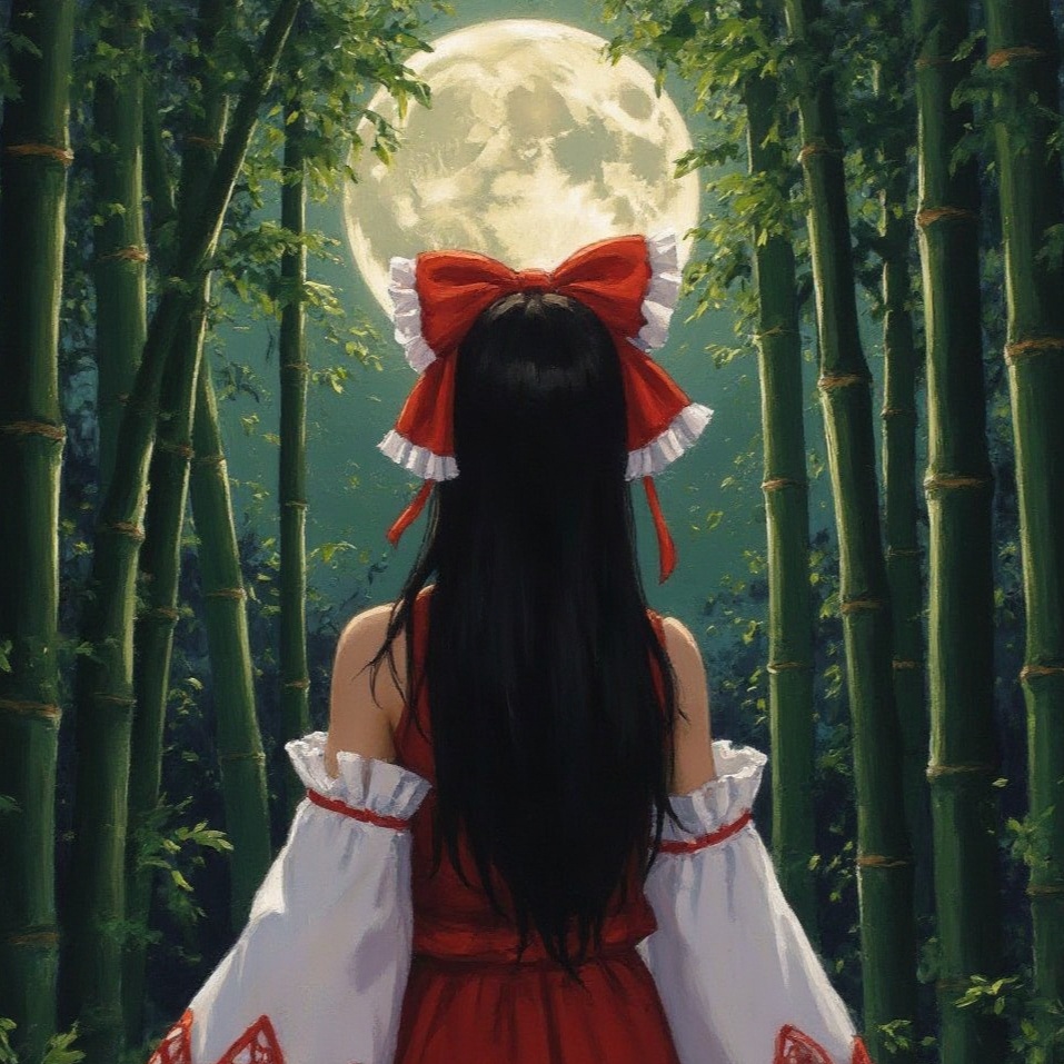 Under the Gensokyo moon (Touhou Project) artwork