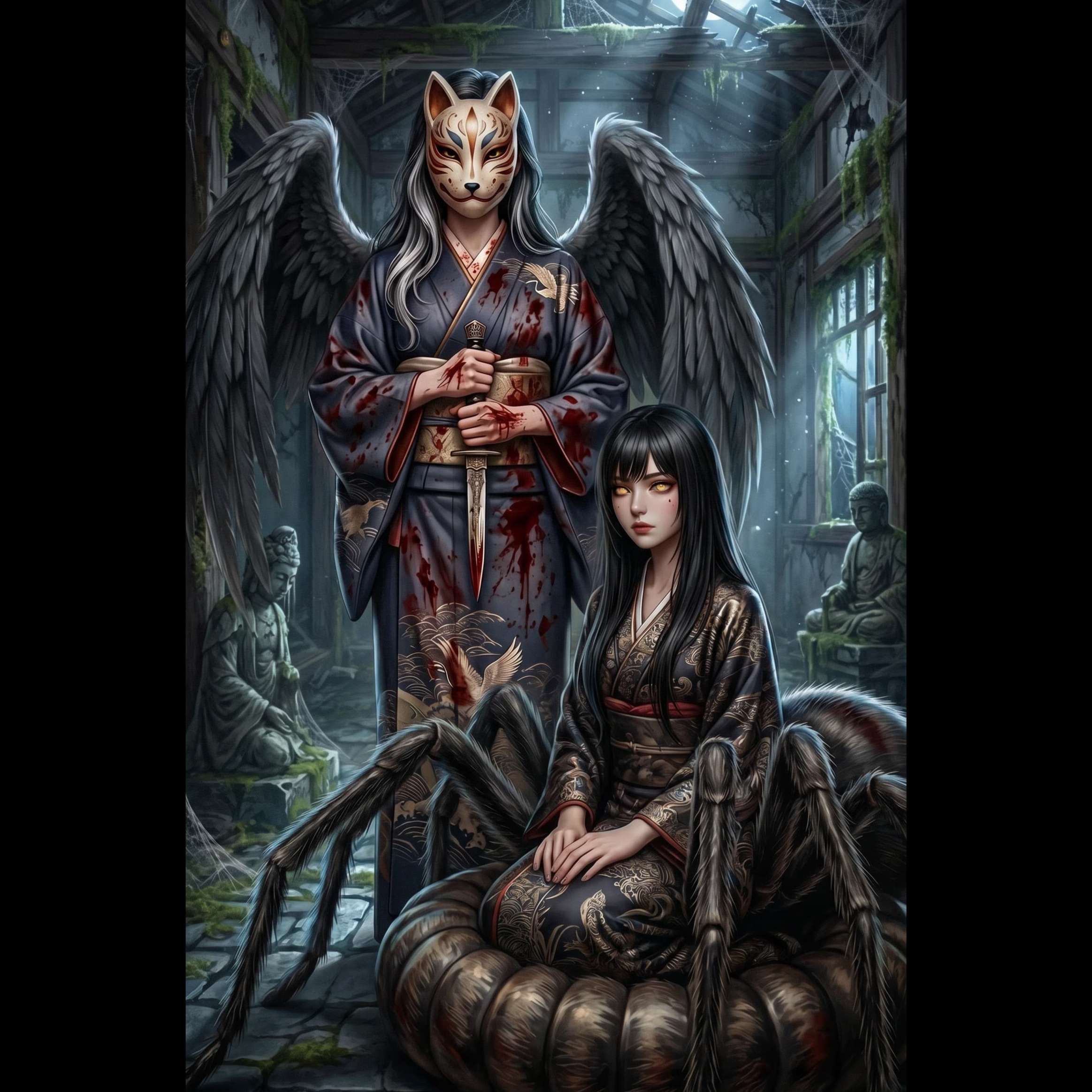 The Blood Kitsune and the Lustful Beast of the Damned  (cover) artwork