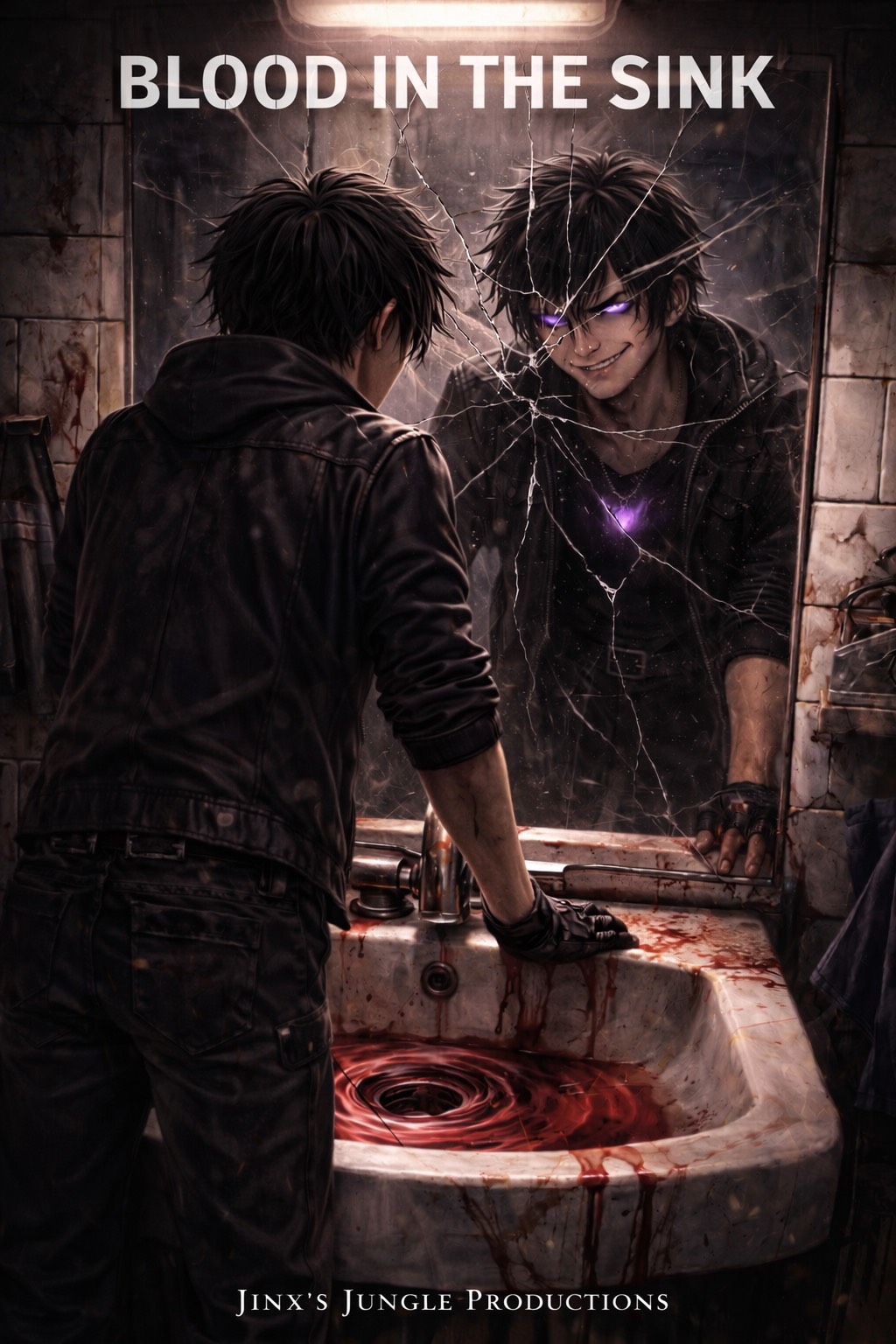 Blood in the sink artwork