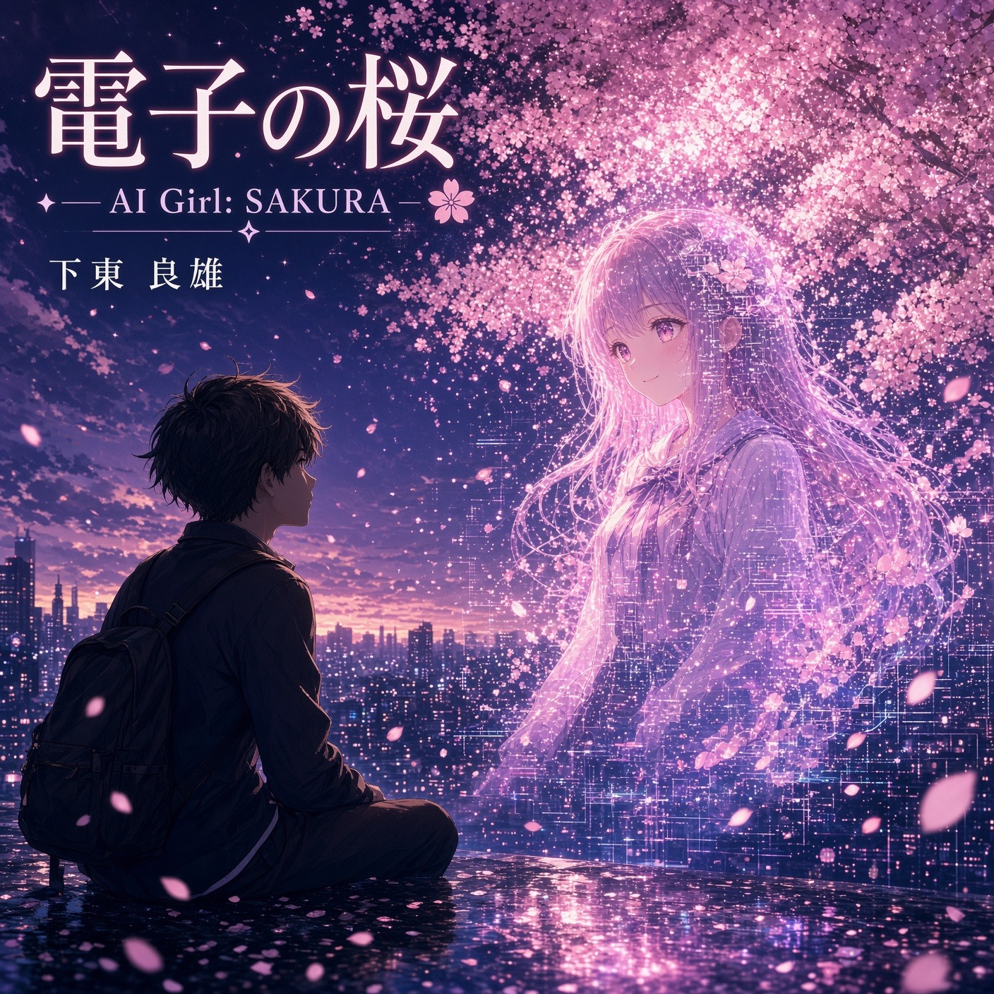 電子の桜　AI Girl: SAKURA artwork