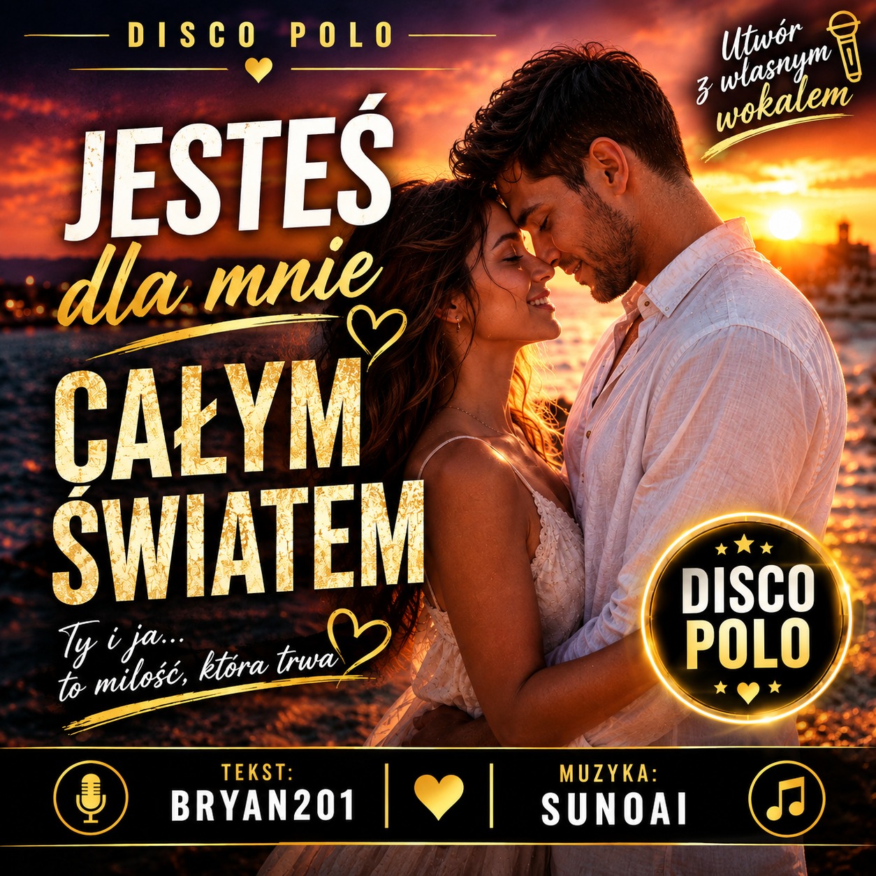 Jesteś dla mnie całym światem (Disco Polo) (własny wokal) artwork