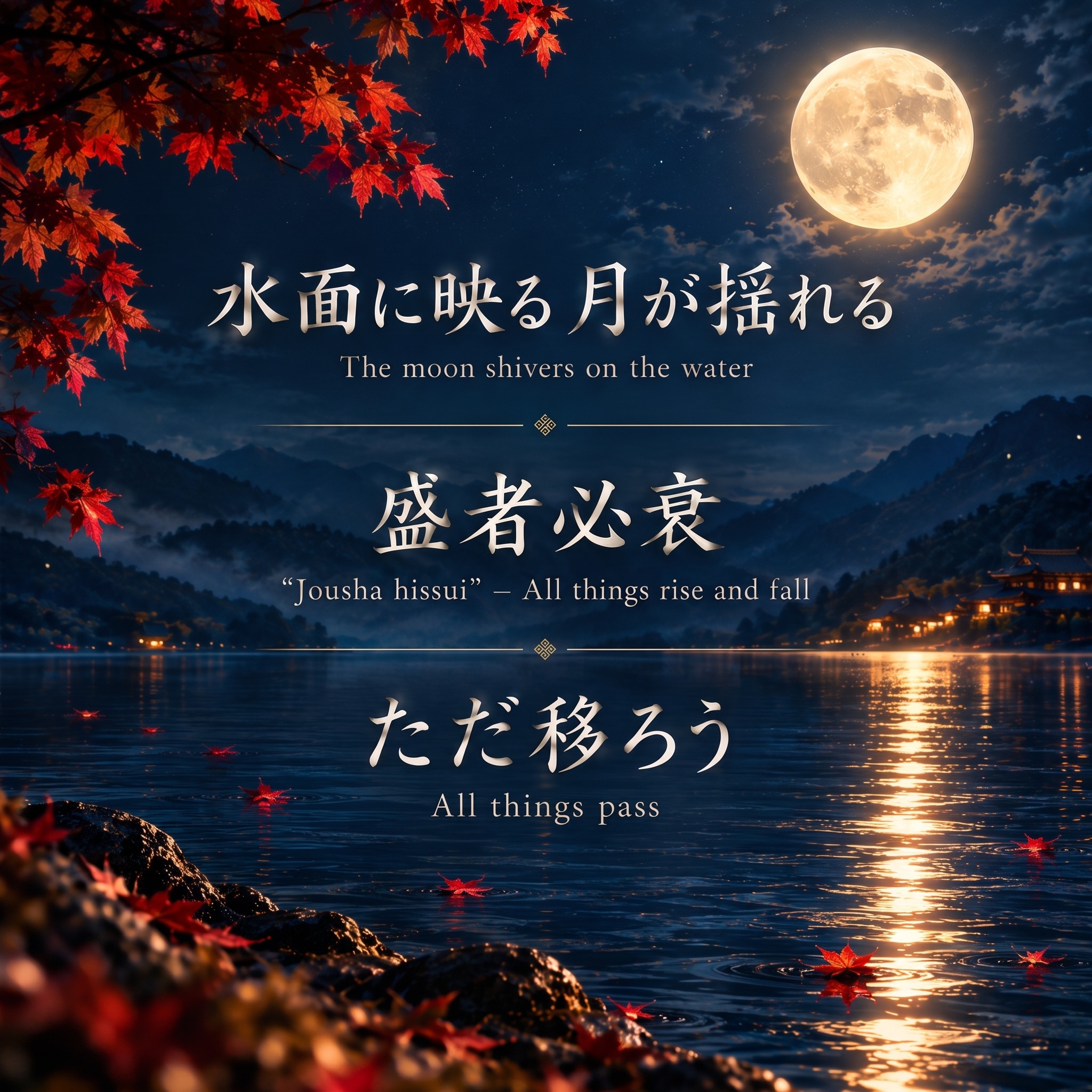 秋月 - Moon on the Water artwork