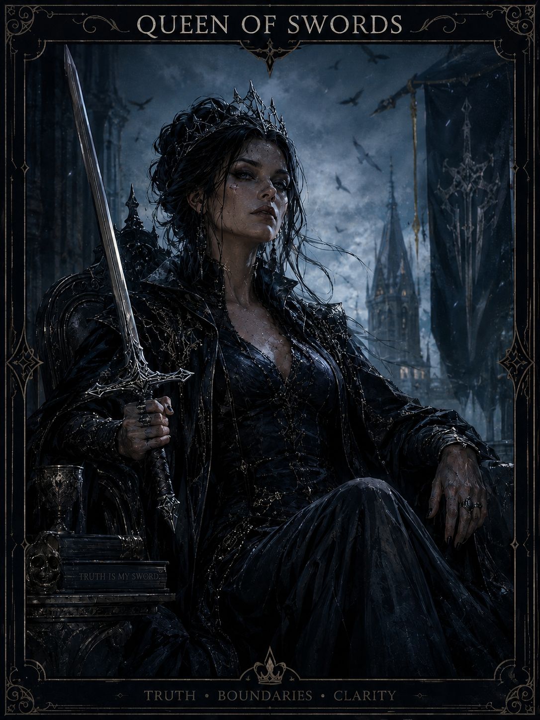 Queen of Swords  👑⚔️ artwork
